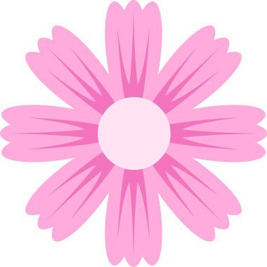 Çiçek süslemesinin pembe mor vektör çizimi, çiçek çiçeği çiçeği çiçek sanatı