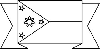 Filipinler vektör illüstrasyonu bayrağı