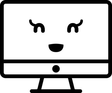 Gülümse yüz avatar emoticon vektör illüstrasyonu