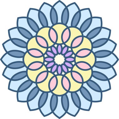 Çiçek mandala vektör çizimi 