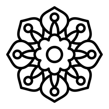 Çiçek mandala vektör çizimi 