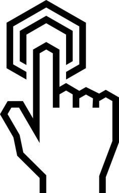 çift tıklatma jest simgesi, vektör illüstrasyonu