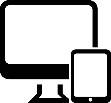 Beyaz arkaplanda izole edilmiş izleyici simgesi, vektör illüstrasyonu