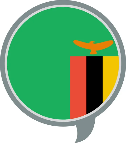 ザンビア シンプルなスタイリッシュなデザイン — ストックベクタ
