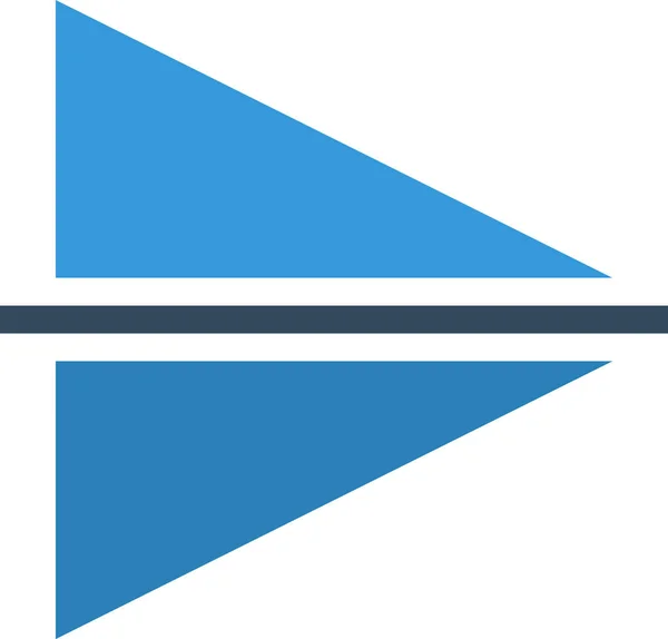 Niebieska Flaga Odizolowana Białym Tle Ilustracja Wektora — Wektor stockowy