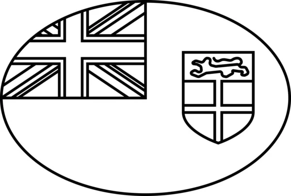 フィジーのアイコンの旗 ベクトルイラスト — ストックベクタ