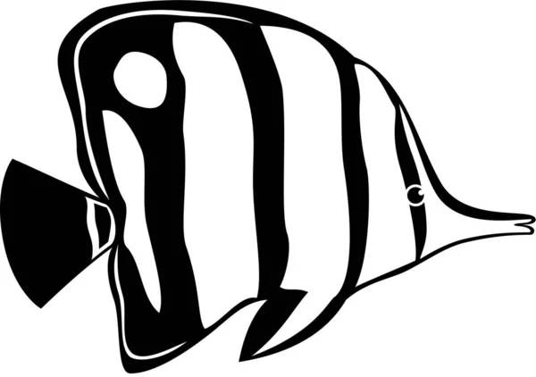 Měďnatá Ikona Mořského Motýla Vektorová Ilustrace — Stockový vektor