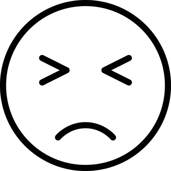 Λυπημένο Πρόσωπο Avatar Emoticon Έννοια Διάνυσμα Εικονογράφηση — Διανυσματικό Αρχείο