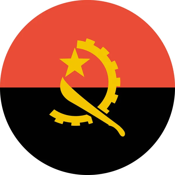 アンゴラの旗ベクトルイラスト — ストックベクタ