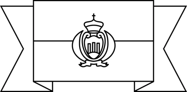 Flagga San Marino Ikonen Vektor Illustration — Stock vektor