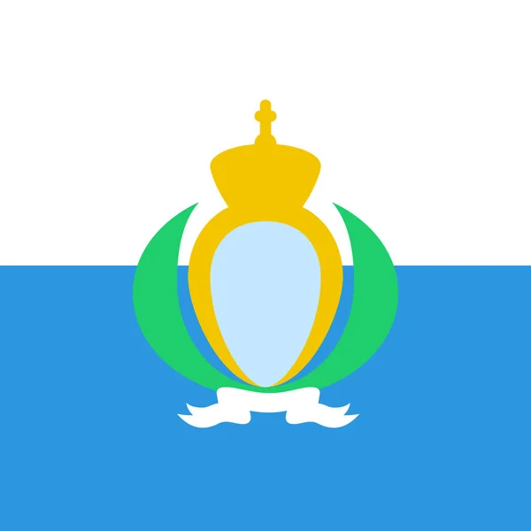 Bandeira San Marino Fundo Conceito Bandeira Mundial — Vetor de Stock