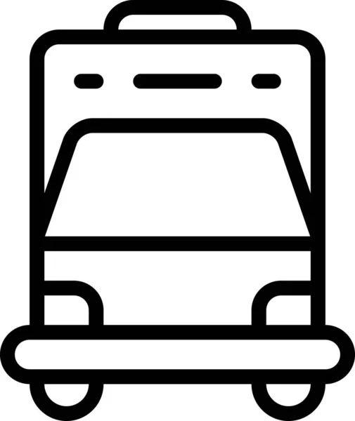 トラックのアウトラインベクトルイラスト — ストックベクタ