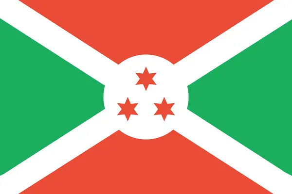 Příznak Ploché Ikony Burundi Vektorová Ilustrace — Stockový vektor
