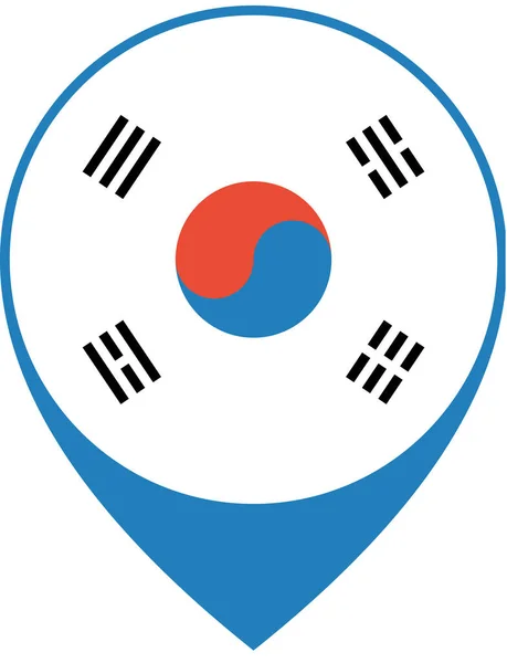 Flagge Koreas Hintergrund Des Konzepts Der Weltflagge — Stockvektor