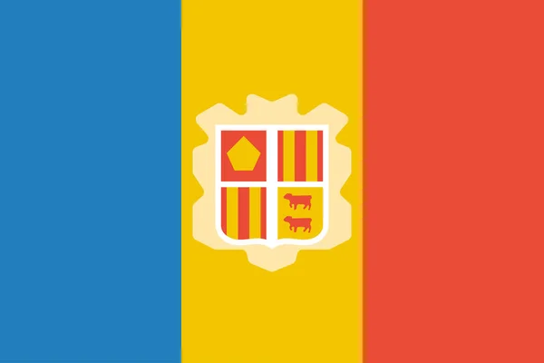 Bandera Andorra Fondo Concepto Bandera Mundial — Archivo Imágenes Vectoriales