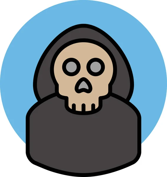 Halloween Morte Ícone Ilustração Vetorial —  Vetores de Stock