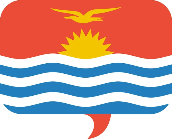 Vlajka Ploché Ikony Kiribati Vektorová Ilustrace — Stockový vektor
