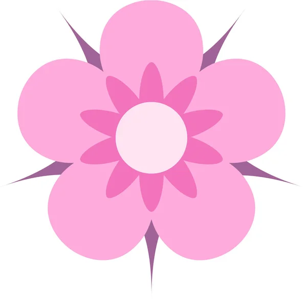 Rosa Púrpura Vector Ilustración Ornamento Flores Flor Flora Arte — Archivo Imágenes Vectoriales