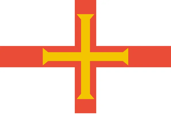 Guernsey Flagga Platt Ikon Vektor Illustration — Stock vektor