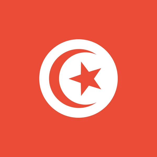 Ilustrasi Vektor Bendera Tunisia - Stok Vektor