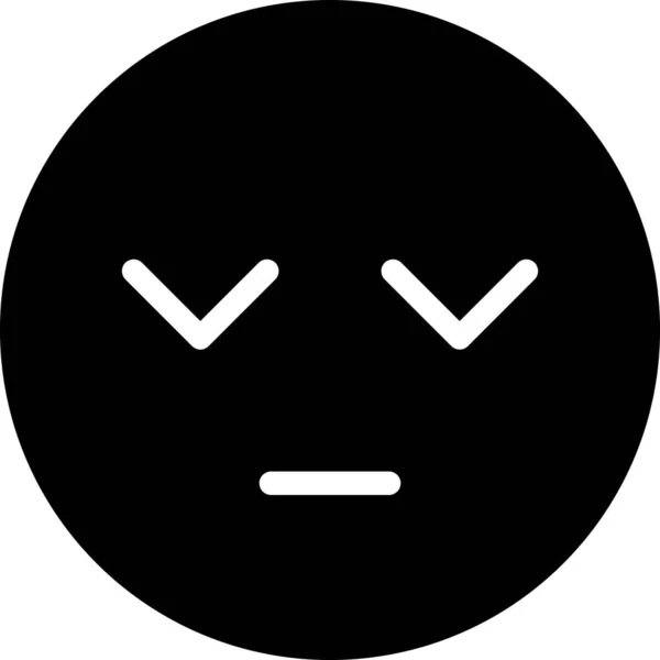 Uttryck Ansikte Emoticon Vektor Matt Ansikte Avatar Klistermärke — Stock vektor