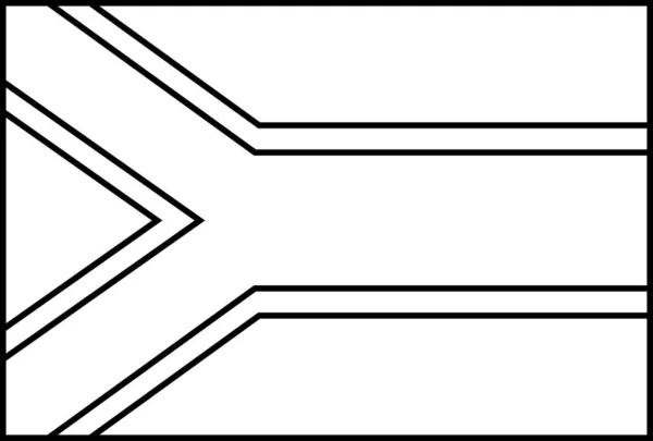 Flagga Sydafrika Isolerad Vit Bakgrund Vektor Illustration — Stock vektor