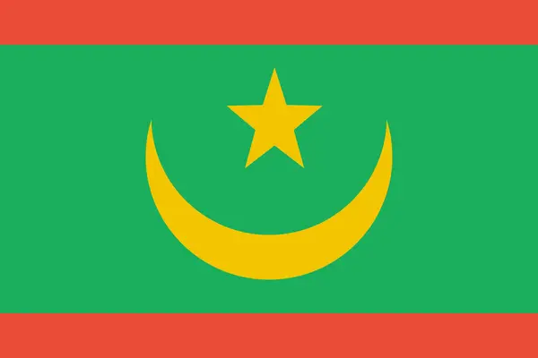Drapeau Mauritanie Fond Concept Drapeau Mondial — Image vectorielle