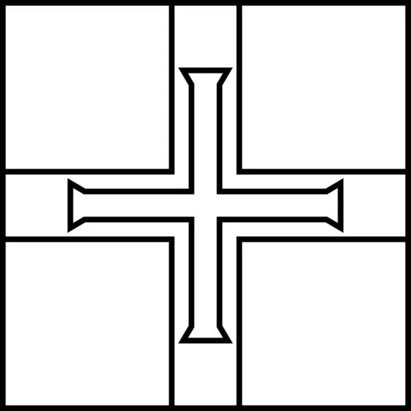 Flagge Von Guernsey Flaches Symbol Vektorillustration — Stockvektor