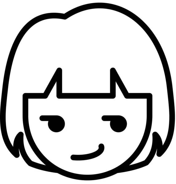 Smirk Emoticon Konzept Vektorillustration — Stockvektor