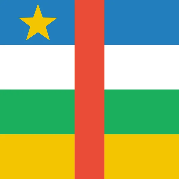 Flaga Republiki Środkowoafrykańskiej Płaska Ikona Ilustracja Wektora — Wektor stockowy
