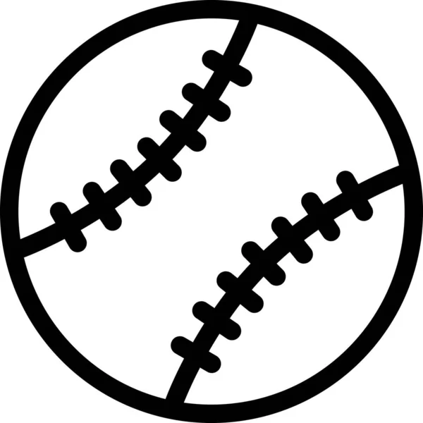 Baseballová Ikona Minimalistická Vektorová Ilustrace — Stockový vektor