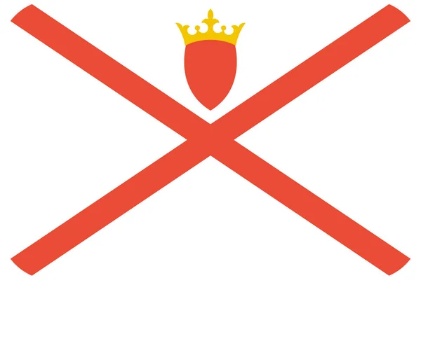 Bandera Jersey Icono Plano Vector Ilustración — Archivo Imágenes Vectoriales