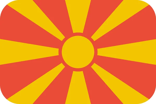 Térkép Macedonia Republic Flat Icon Vector Illustration — Stock Vector