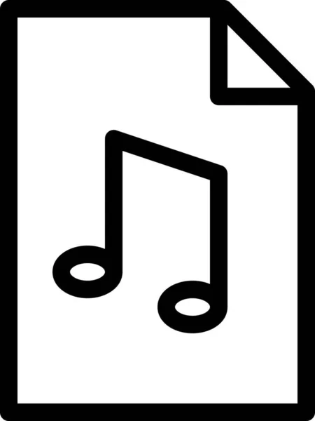 Fichier Audio Icône Plate Vecteur Illustration — Image vectorielle