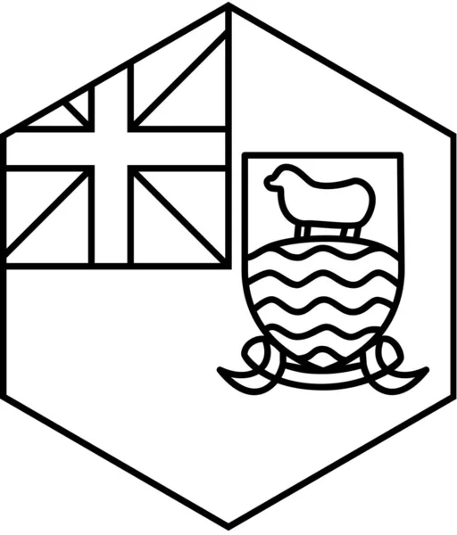 Σημαία Της Εικόνας Των Νήσων Φώκλαντ Μαλβίνας Διανυσματική Απεικόνιση — Διανυσματικό Αρχείο