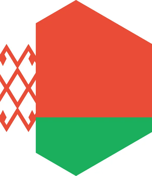 Bandera Bielorrusia Vector Ilustración — Archivo Imágenes Vectoriales