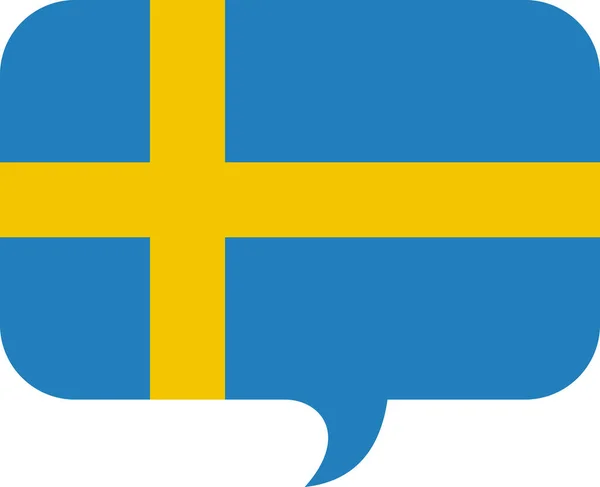 Флаг Швеции Плоская Иконка Векторная Иллюстрация — стоковый вектор