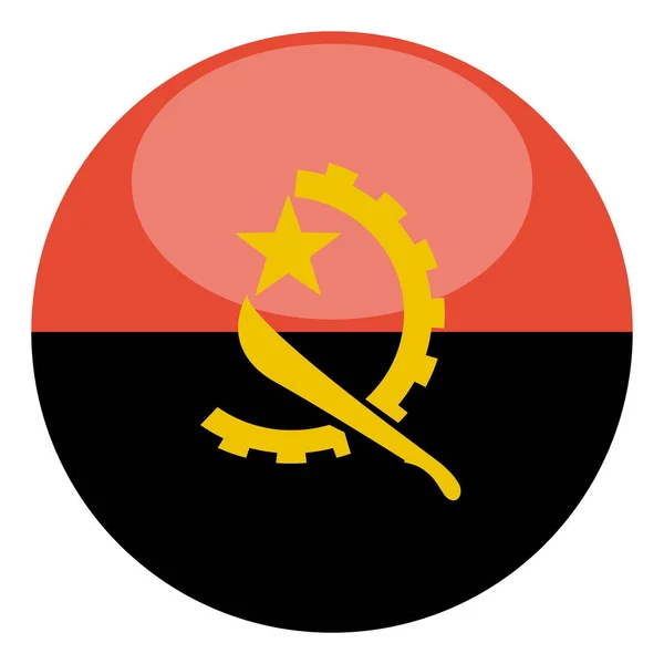 アンゴラの旗のアイコンベクトルイラスト — ストックベクタ