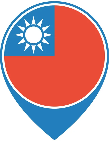 Bandeira Ilustração Vetorial Taiwan — Vetor de Stock