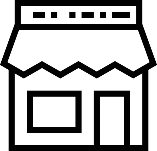 Ikona Obchodu Minimalistická Vektorová Ilustrace — Stockový vektor