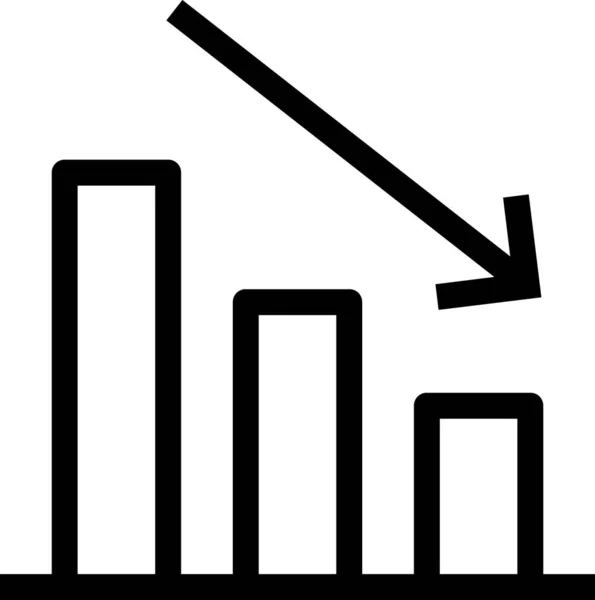 棒グラフのアイコン最小限のベクトル図 — ストックベクタ