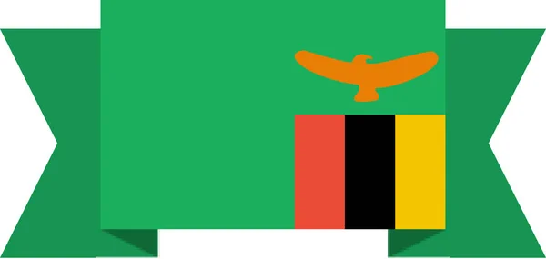 Vektorová Ilustrace Vlajky Zambii — Stockový vektor