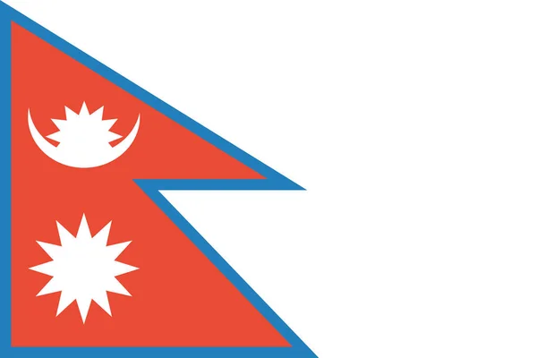 Σημαία Του Νεπάλ Επίπεδη Εικόνα Διανυσματική Απεικόνιση — Διανυσματικό Αρχείο