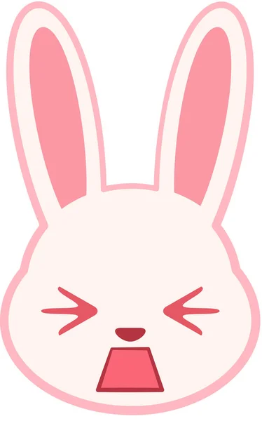 可爱的兔子表达心情 简约的矢量图解 — 图库矢量图片
