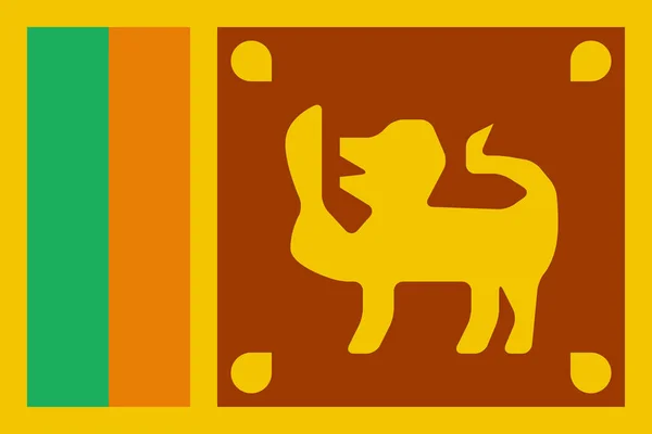 Sri Lankas Flagga Vektor Illustration — Stock vektor