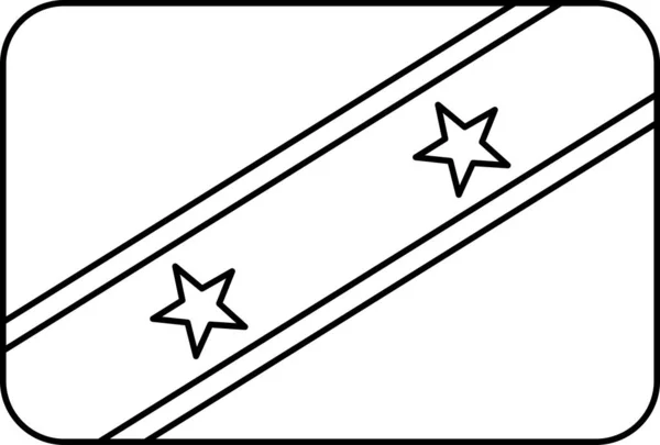 Flagga Saint Kitts Och Nevis Platt Ikon Vektor Illustration — Stock vektor