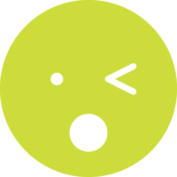 Surprised Icon Wink Face Avatar Emoticon Expression Mood Minimalistic Vector — Stock Vector
