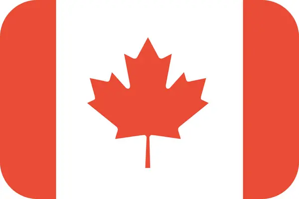 Bandera Canadá Vector Ilustración — Vector de stock