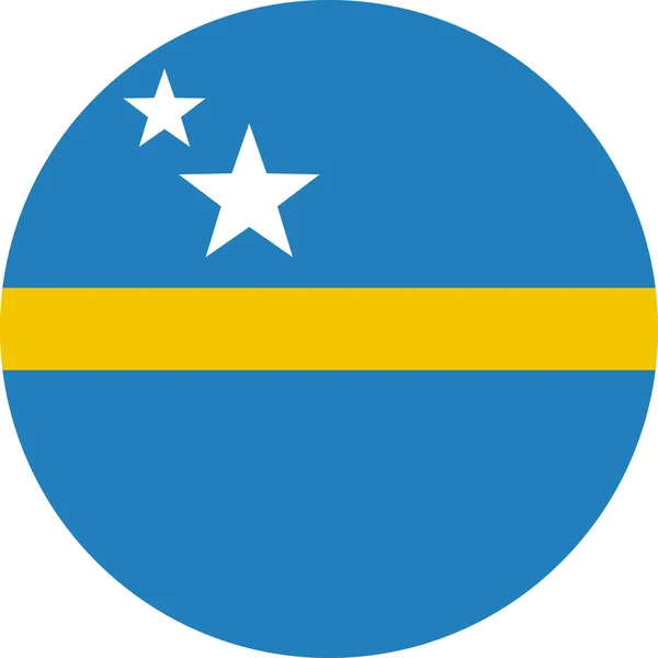 Flag Curacao Flat Icon Vector Illustration — Stock Vector