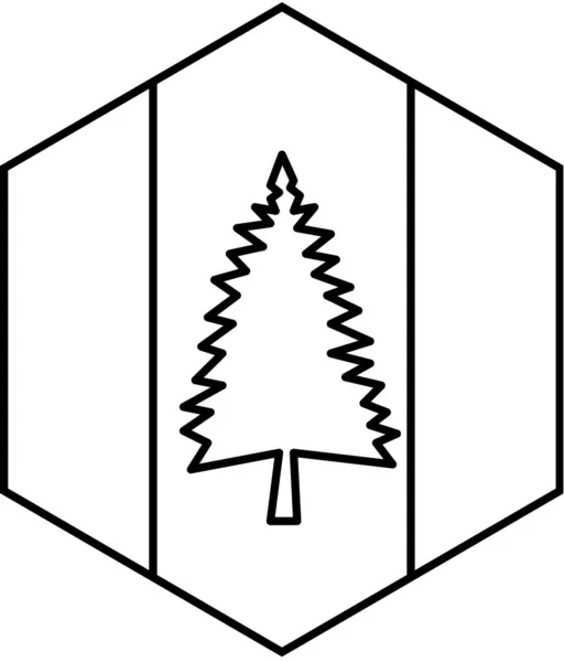 Flag Norfolk Island Icon Vector Illustration — Stock Vector